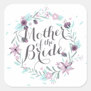Sticker Mariage Mère de la mariée Watercolor