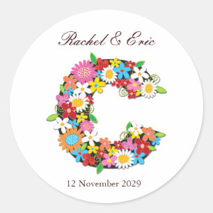 Sticker Mariage Monogramme C