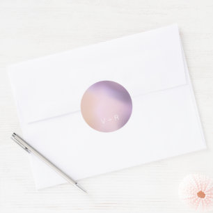 Sticker Mariage Monogramme Ombre Métallique Modern
