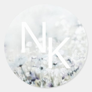 Sticker Mariage monogramme pour le morceau de prai