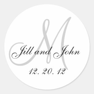 Sticker Mariage noir blanc gris 2012