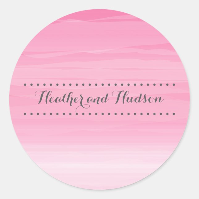 Sticker Mariage Ombré rose chaud (Devant)