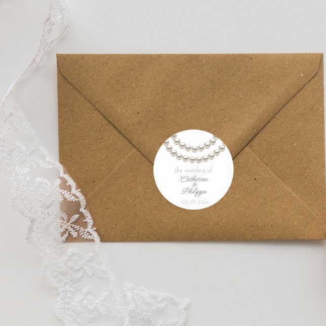 Sticker Mariage Pearl élégant (Créateur téléchargé)