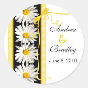 Sticker Mariage personnalisé Shasta Daisy