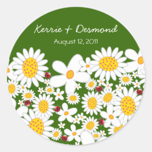 Sticker Mariage pour les marguerites blanches et l