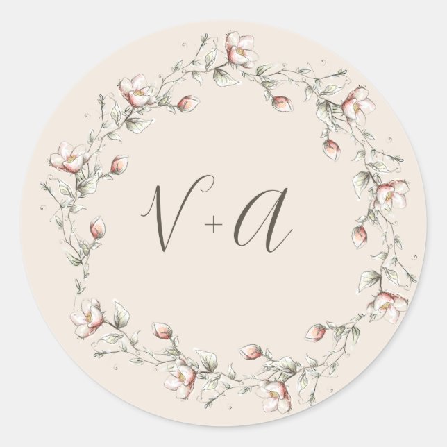 Sticker Mariage Rose sauvage (Devant)