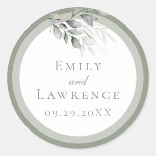 Sticker Mariage Sage Green Eucalyptus