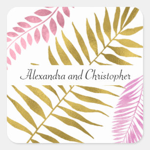 Sticker Mariage Tropical Gold & Gold rose