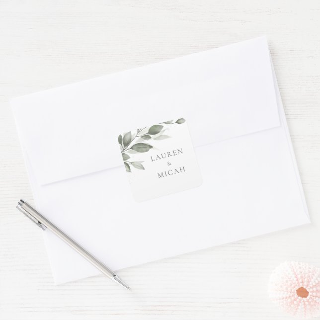 Sticker Mariage verdoyant (Enveloppe)