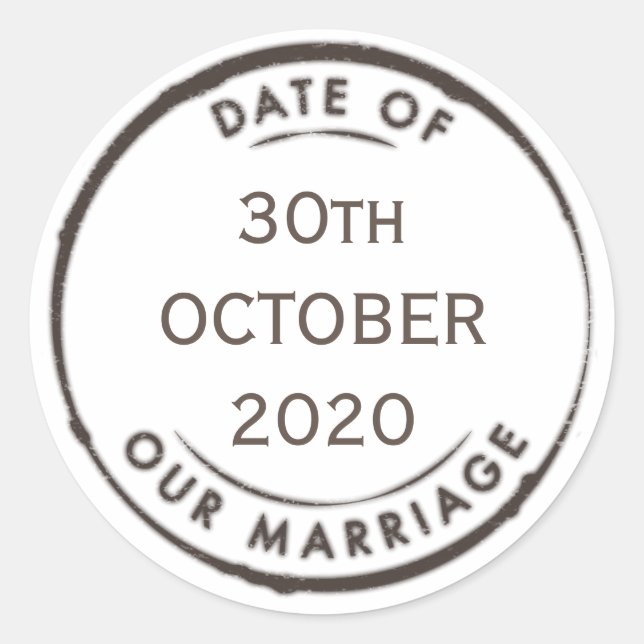 Sticker Mariage vintage Passport (Devant)