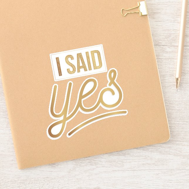 Sticker Mariée À Être Cadeau - J'Ai Dit Oui Gold Foil (fau (Carnet)