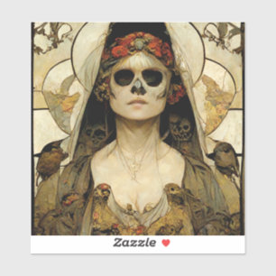 Sticker Mariée De La Mort Horreur Gothique