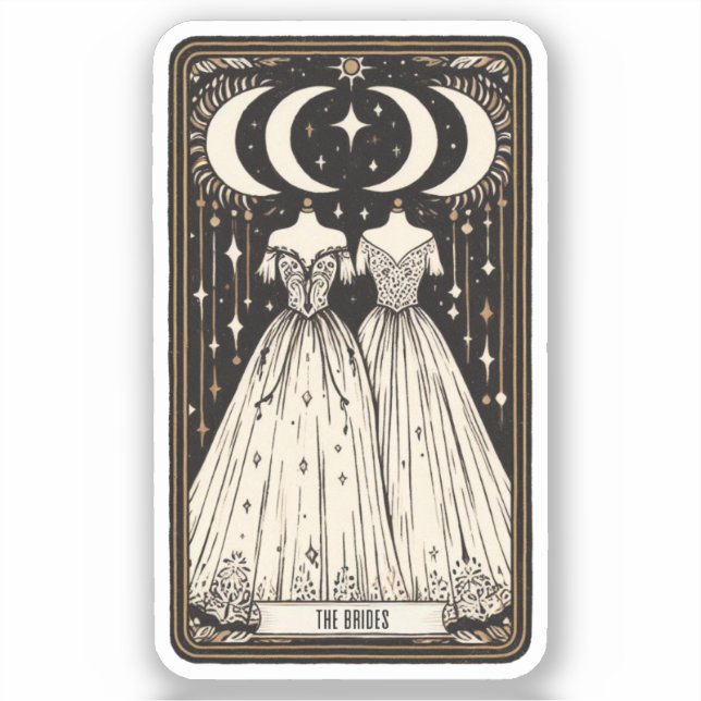 Sticker Mariées du mariage Tarot (Recto)