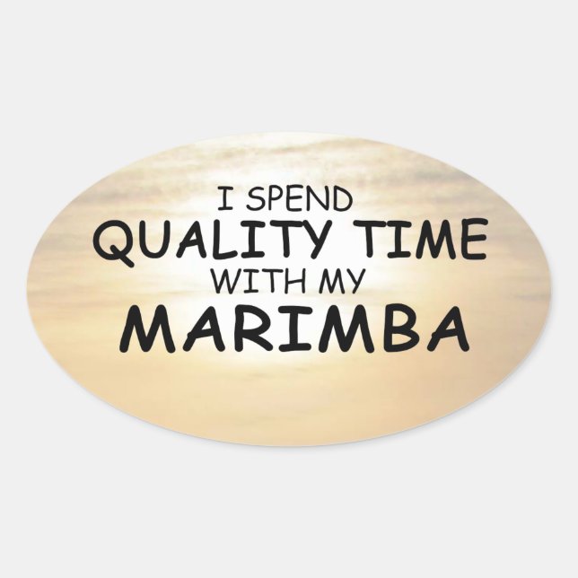Sticker Marimba Oval pour la qualité (Devant)