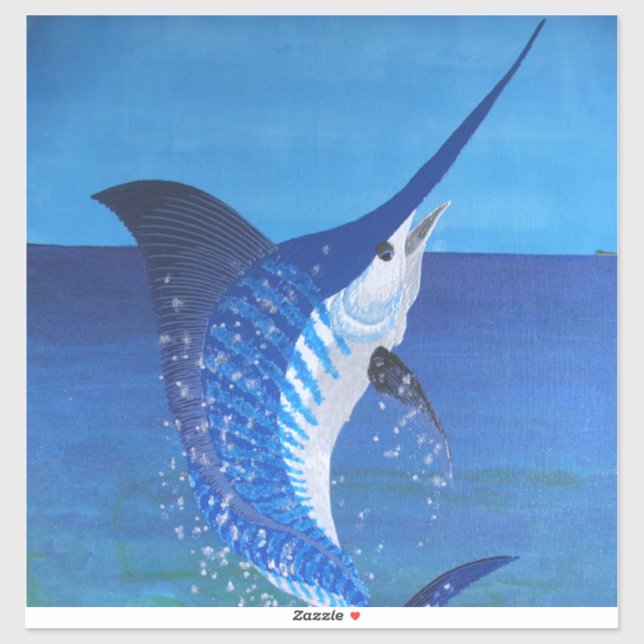 Sticker Marlin à rayures (Feuille)