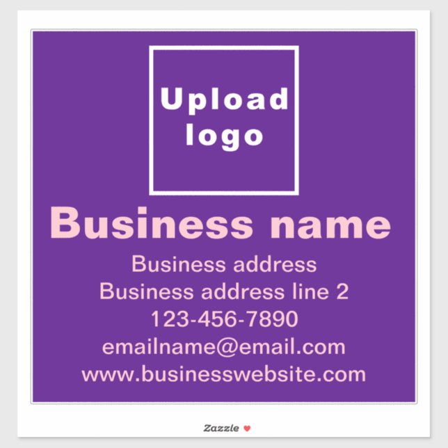 Sticker Marque commerciale sur violet Grand Carré Vinyl (Feuille)