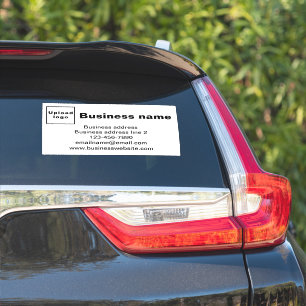 Sticker Marque d'affaires sur blanc grand rectangle Vinyl