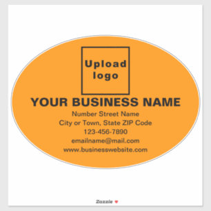 Sticker Marque d'affaires sur couleur orange Grand Vinyl o