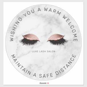 Sticker Marque de plancher à distance du salon rose Gold L