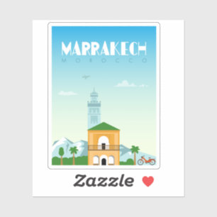 Sticker Marrakech City Maroc Landmark