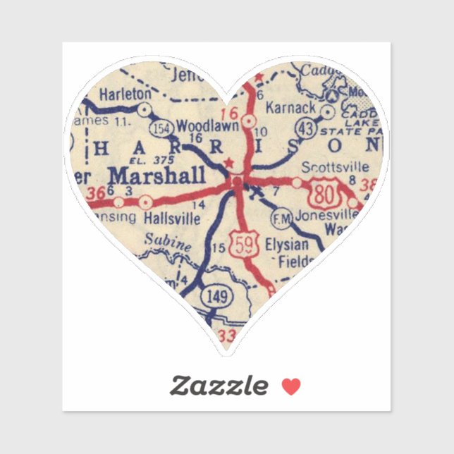 Sticker Marshall TX (Feuille)