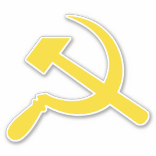 Sticker Marteau et faucille (jaune)