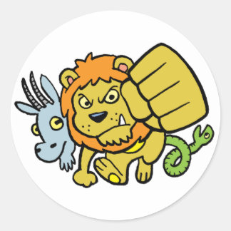 Sticker Mascot Super Punch