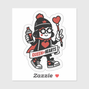 Sticker Mascotte de rue Queen of Hearts — Grind Crew Editi