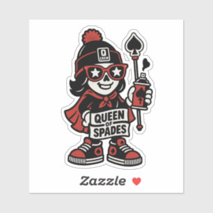 Sticker Mascotte de rue Queen of Spades — Pro Grind Editio