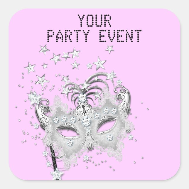 Sticker MASK Silver Party Choose Arrière - plan (Devant)