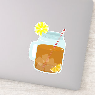 Sticker Mason Jar Thé sucré Iced Thé Boisson
