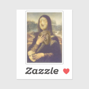 Sticker Masque indécis Mona Lisa