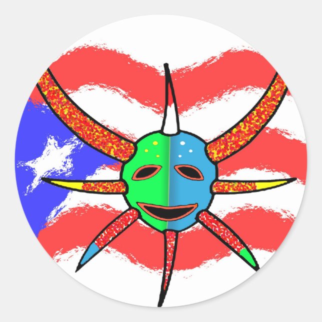 Sticker masque vejigante (Devant)