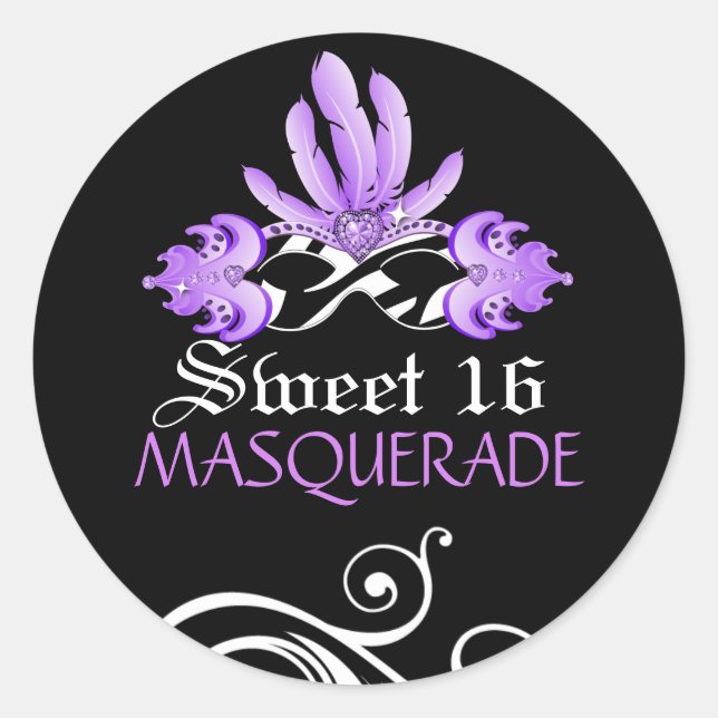 Sticker Masquerade sweet sixteen (Devant)