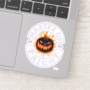Sticker Master of Fright - Tête Citrouille flamboyante