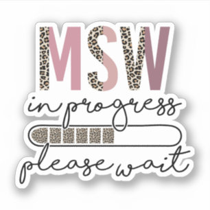 Sticker Master Social Worker MSW Graduation Travail social