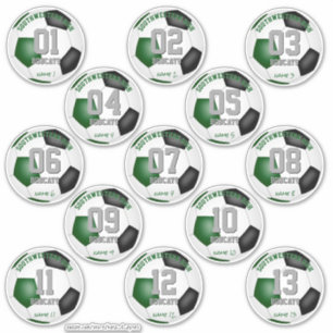 Sticker match de football féminin de garçons noirs verts