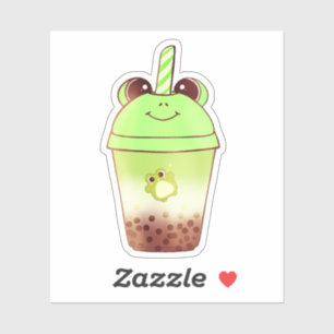 Sticker Matcha Buble Thé Lait Thé Grenouille