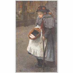 Sticker Matchstick Girl pauvre rue Urchin Pauvreté urbaine