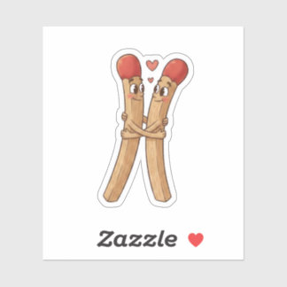 Sticker Matchstick Valentine's Day