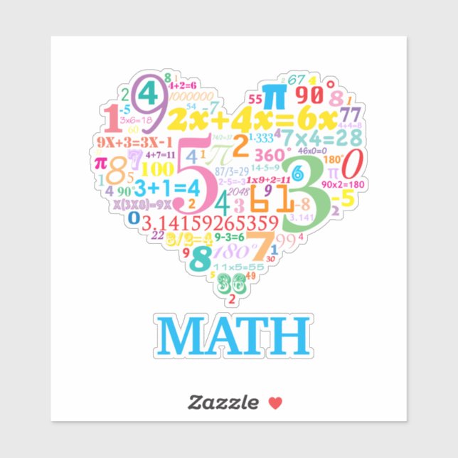 Sticker Mathe cardiaque (Feuille)