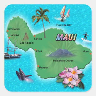 Sticker Maui Map