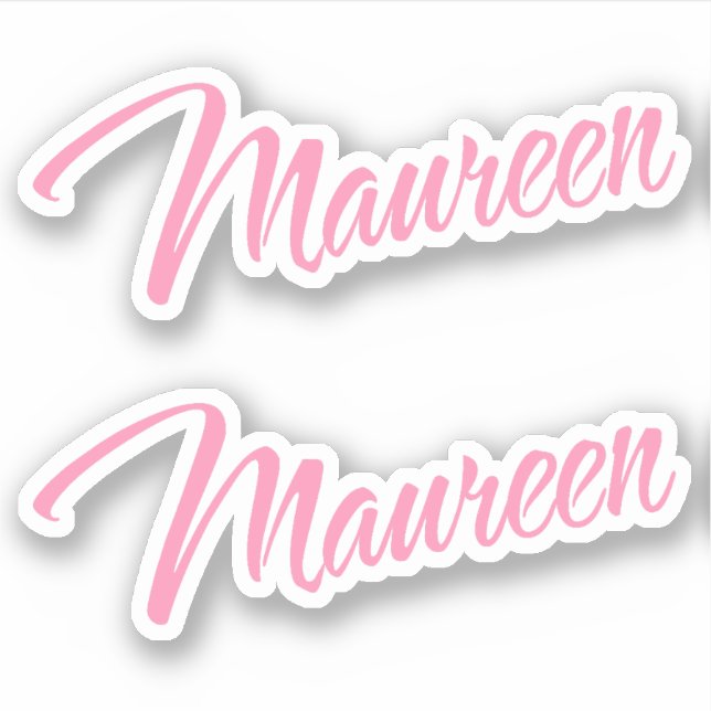 Sticker Maureen Nom décoratif en rose x2 (Devant)