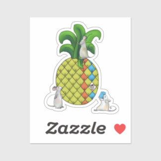 Sticker Mäuse nähen Ananas