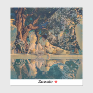 Sticker Maxfield Parrish Le Jardin d'Allah 1918 Beaux-Arts