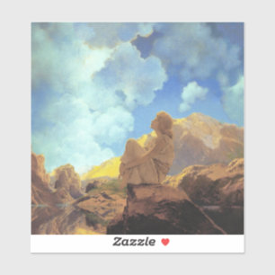 Sticker Maxfield Parrish Matin 1922 Nuage Bleu Beaux-Arts