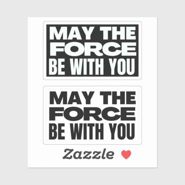Sticker May The Force Be With You (Feuille)