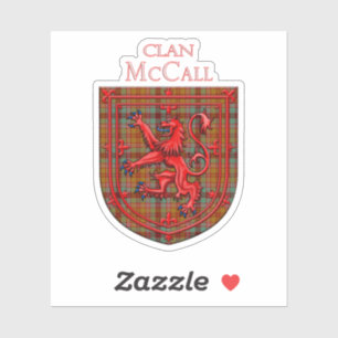 Sticker McCall Tartan Scottish Plaid Lion Rampant
