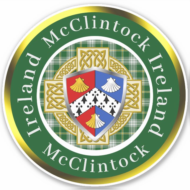 Sticker McClintock Shield & Celtic Cross Personnalisé (Devant)