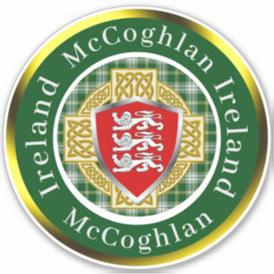 Sticker McCoghlan Shield & Croix celtique personnalisée